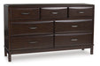 Vanmore California King Storage Bed - Brown/Beige
