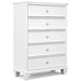 Fortman Full Panel Bed - White