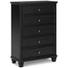 Lanolee King Panel Bed - Black/Gray