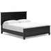 Lanolee King Panel Bed - Black/Gray