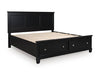 Lanolee King Panel Bed - Black/Gray