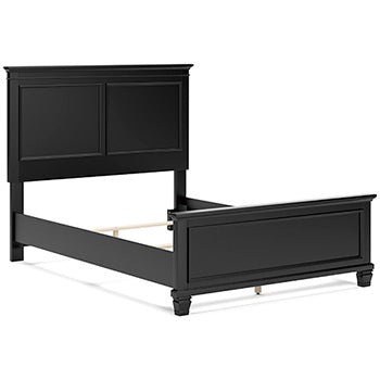 Lanolee King Panel Bed - Black/Gray