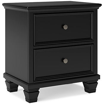 Lanolee King Panel Bed - Black/Gray