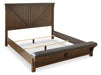 Lakeleigh California King Panel Bed with Upholstered Bench