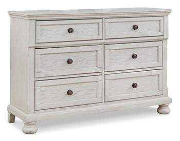 Robbinsdale King Sleigh Bed with Storage - White