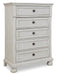 Robbinsdale King Sleigh Bed with Storage - White