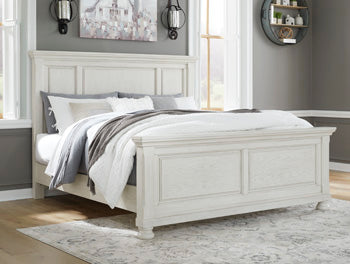 Robbinsdale King Sleigh Bed with Storage - White