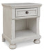 Robbinsdale King Sleigh Bed with Storage - White