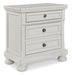 Robbinsdale King Sleigh Bed with Storage - White