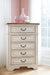 Realyn Full Panel Bed - White;Brown/Beige