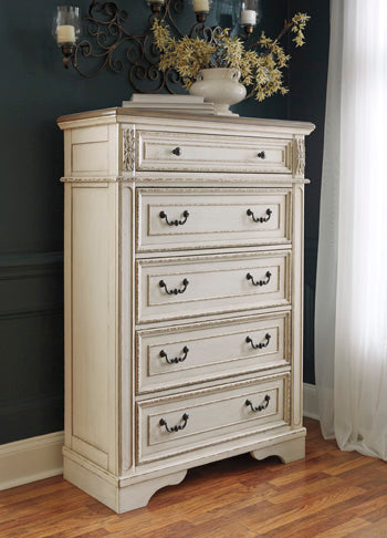 Realyn Full Panel Bed - White;Brown/Beige