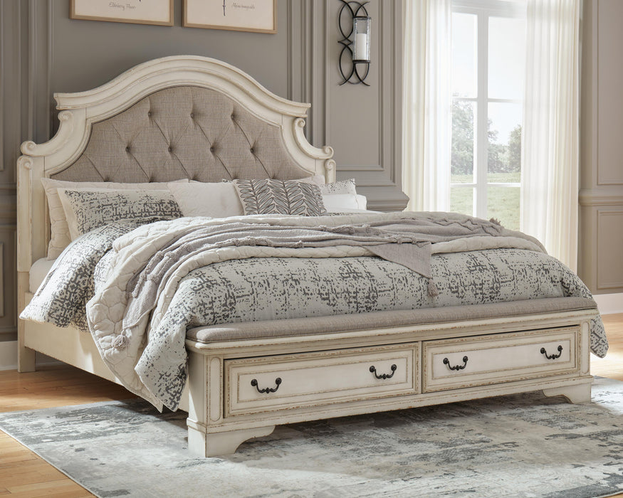Realyn King Upholstered Storage Bed