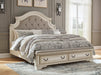 Realyn Full Panel Bed - Black/Gray;White