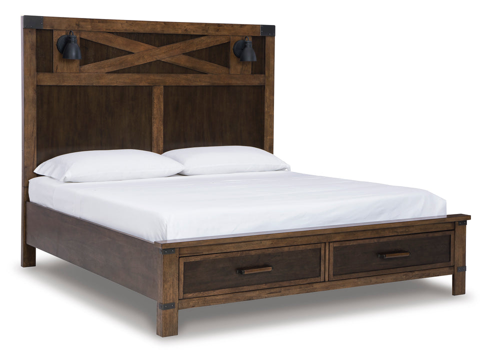 Wyattfield King Panel Bed with Storage