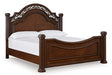 Lavinton California King Poster Bed - Brown/Beige