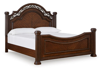 Lavinton California King Poster Bed - Brown/Beige