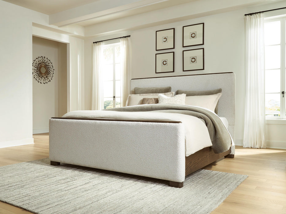 Radkin Panel Bedroom Set in Burnished Brown - bedroom room scene
