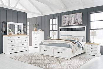 Ashbryn King Panel Storage Bed - White