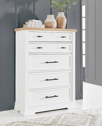 Ashbryn King Panel Storage Bed - White;Brown/Beige