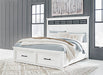 Ashbryn King Panel Storage Bed - White