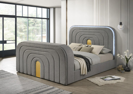 Queen Bed Headboard W/led , Queen Bed Footbaord W/tv Stand & Fireplace , Queen Bed Rail & Slats