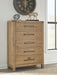 Ridgester Chest of Drawers - Light Brown
