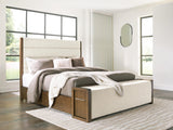 Cama tapizada con almacenamiento Marxmore Queen