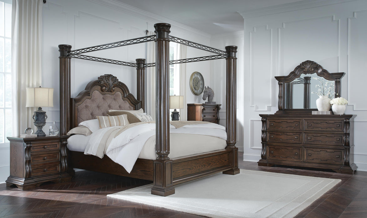 Maylee Bedroom Set in Dark Brown - bedroom room scene