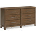 Cabalynn California King Panel Bed with Storage - Brown/Beige