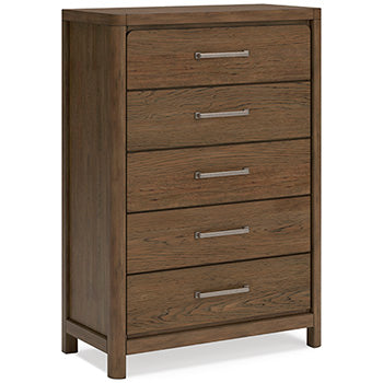 Cabalynn California King Panel Bed with Storage - Brown/Beige
