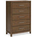 Cabalynn California King Panel Bed with Storage - Brown/Beige