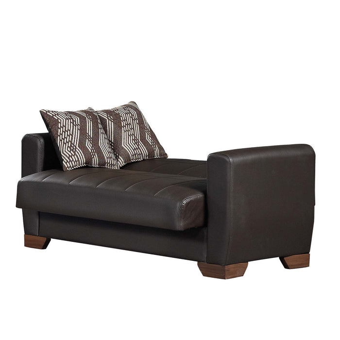 Ottomanson Barato Collection Upholstered Convertible Loveseat with Storage