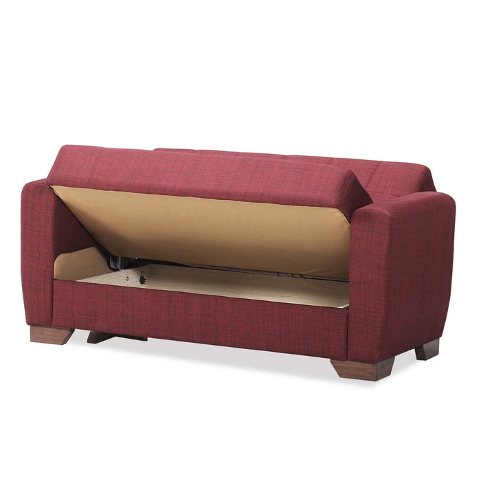 Ottomanson Barato Collection Upholstered Convertible Loveseat with Storage