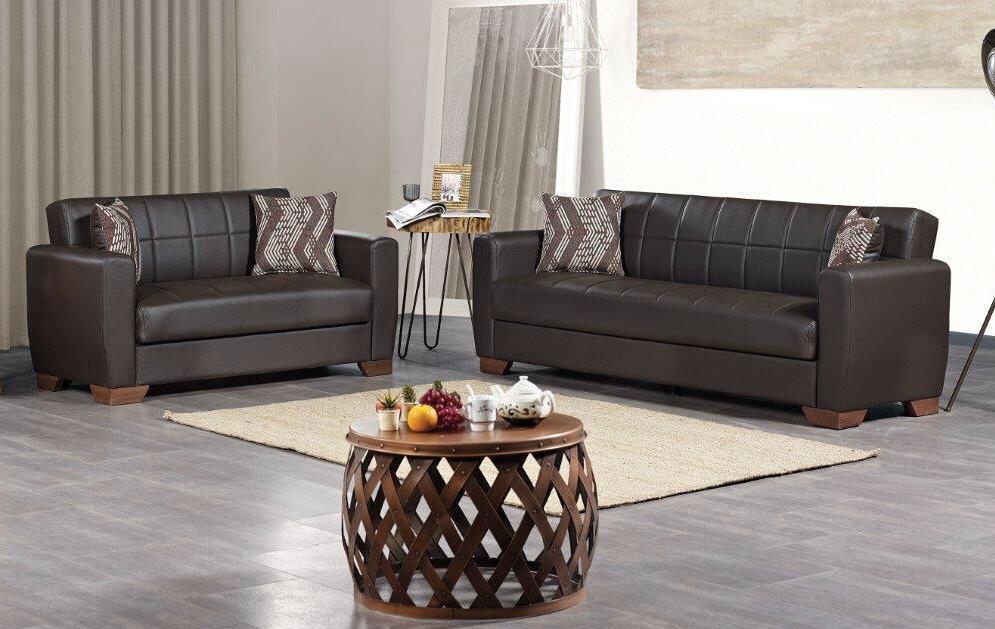 Barato - Brown Pu Living Room Set