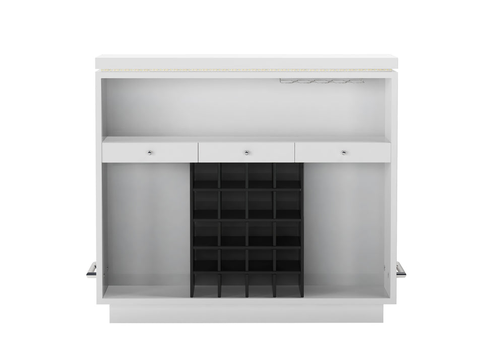 Home Bar w/ Honeycomb Accent and Storage