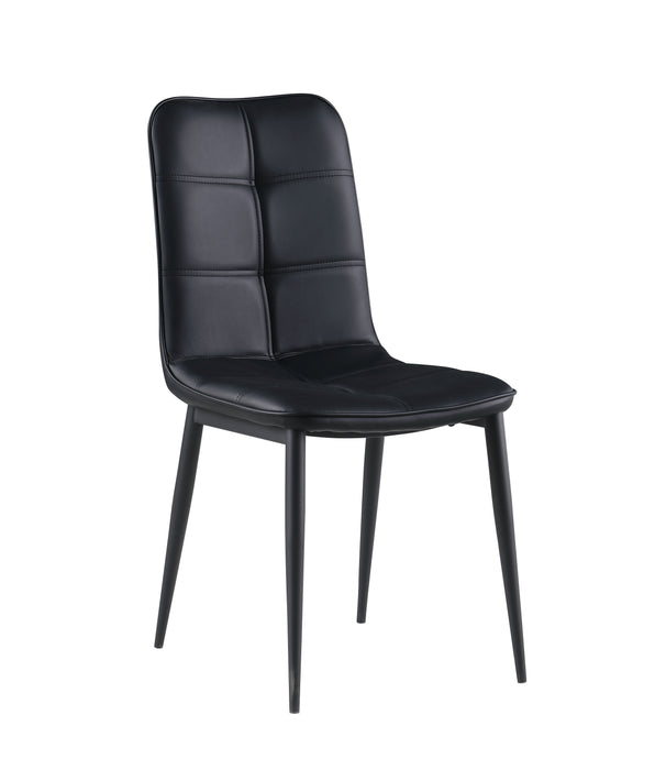 Tufted Back Side Chair w/ Steel Legs - 4 Per Box BEATRIZ-SC-BLK-BLK