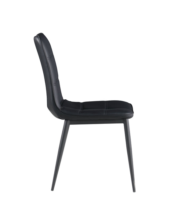 Tufted Back Side Chair w/ Steel Legs - 4 Per Box BEATRIZ-SC-BLK-BLK