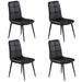 Tufted Back Side Chair w/ Steel Legs - 4 Per Box BEATRIZ-SC-BLK-BLK