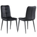 Tufted Back Side Chair w/ Steel Legs - 4 Per Box BEATRIZ-SC-BLK-BLK