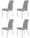 Contemporary Curved Back Side Chair - 4 per box BECKY-SC-GRY