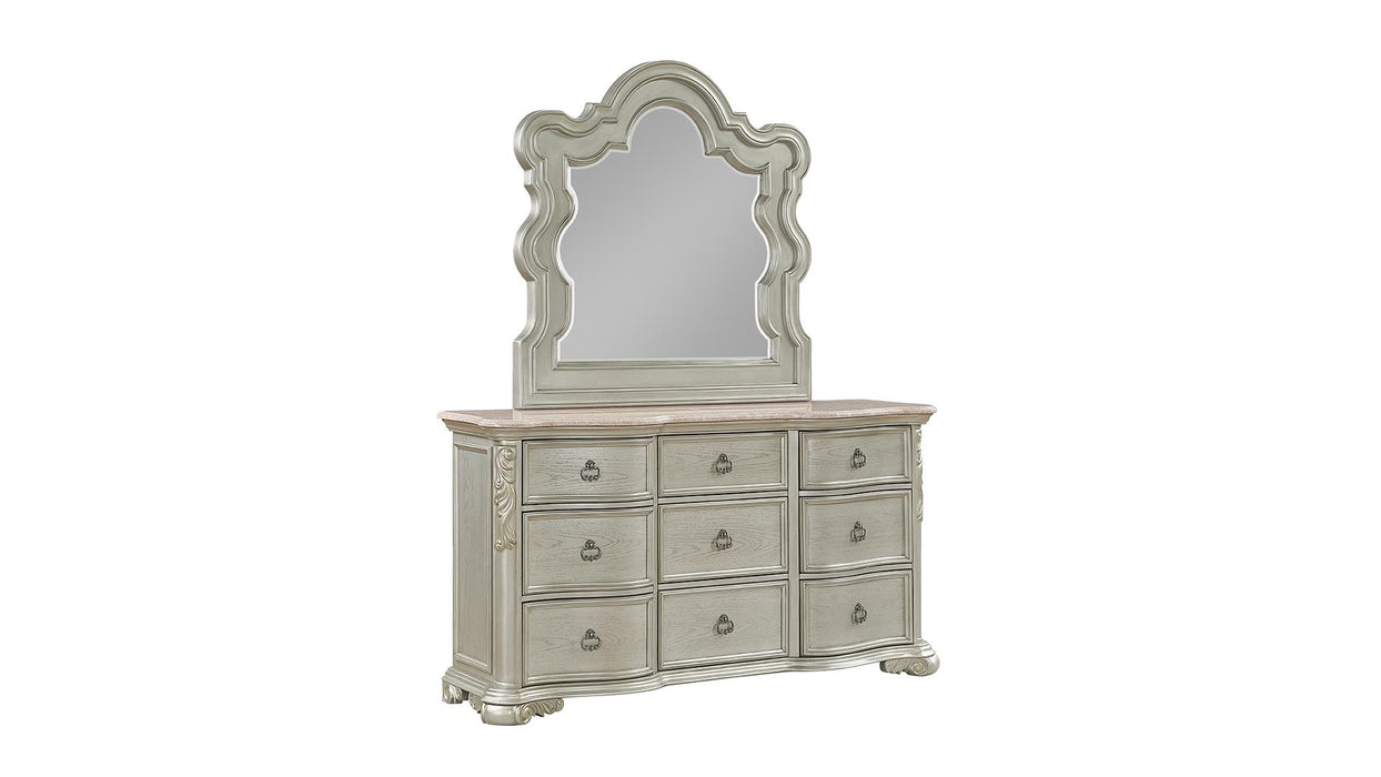 Bella Mirror – Bella Mirror Champagne by Galaxy Home Furnishings
