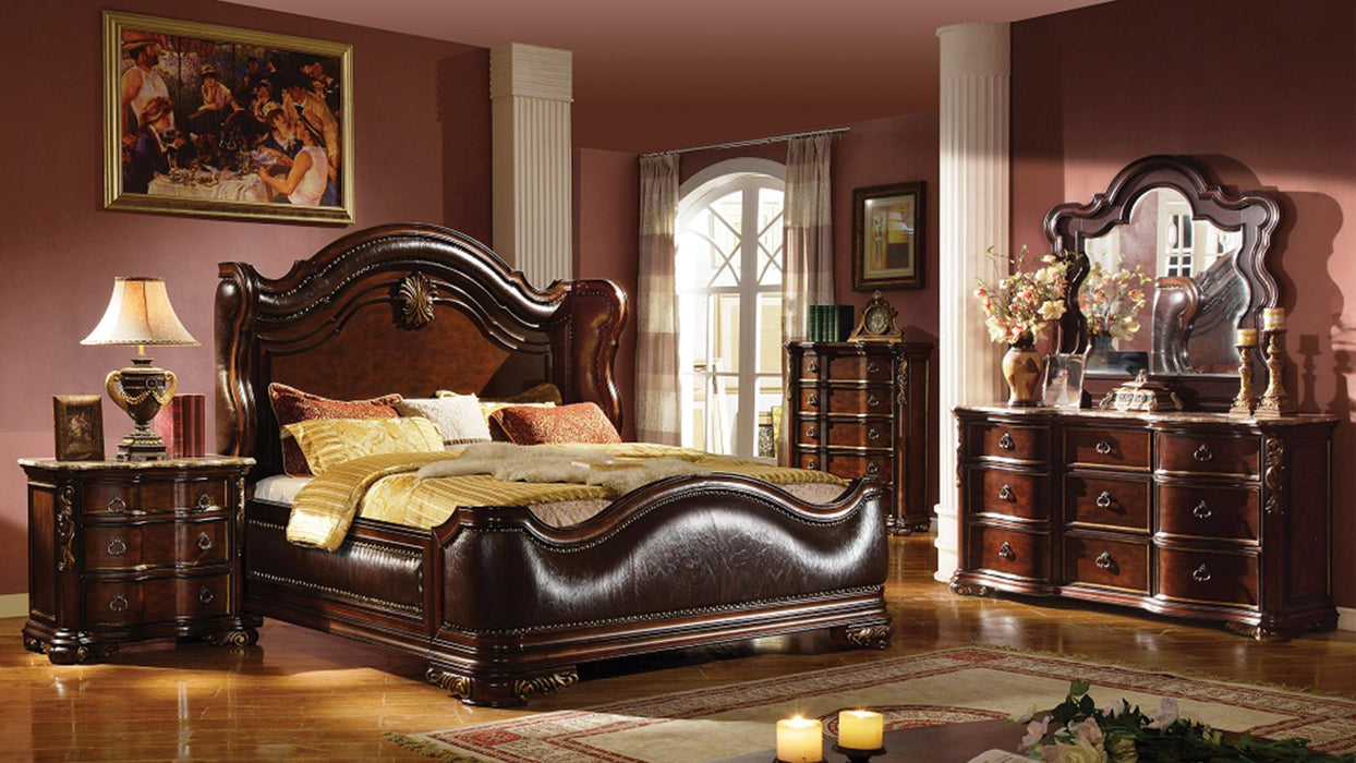 Bella Bedroom Set – Bella Queen 5 Pc Bedroom Set in Walnut by Galaxy Home Furnishings