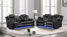 Benz Living Room Set – Benz 2 Pc Living Room Set in Black by Galaxy Home Furnishings