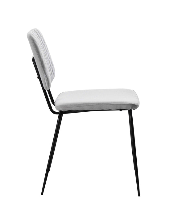 Contemporary Side Chair w/ Diamond Stitched Back - 4 per box BERTHA-SC-GRY