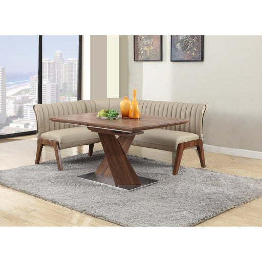 Modern 2-Piece Dining Set w/ Extendable Table & Nook BETHANY-2PC