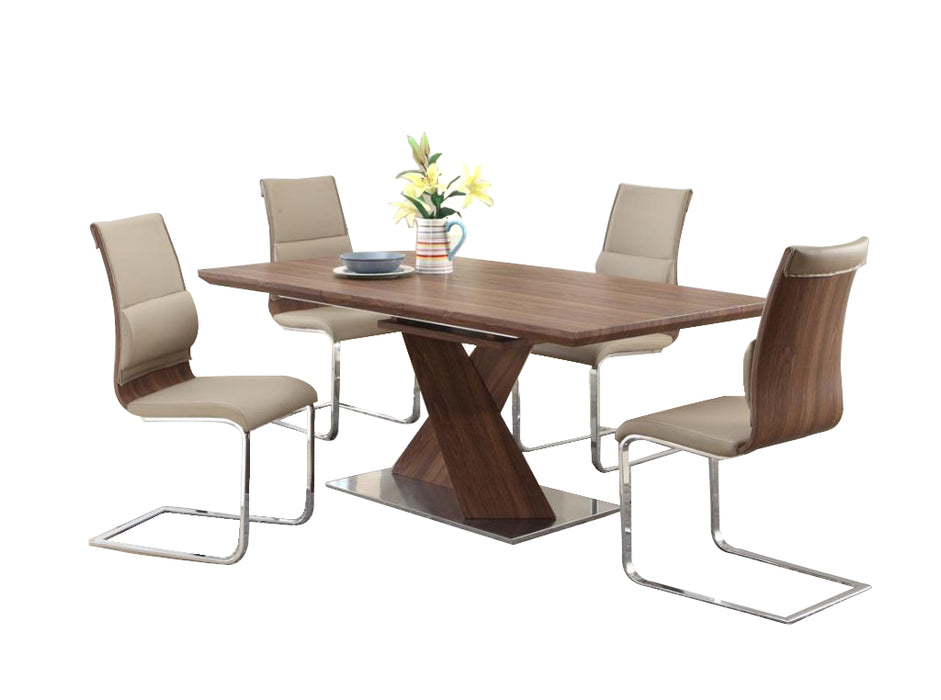Modern Dining Set w/ Extendable Table & Chairs BETHANY-5PC