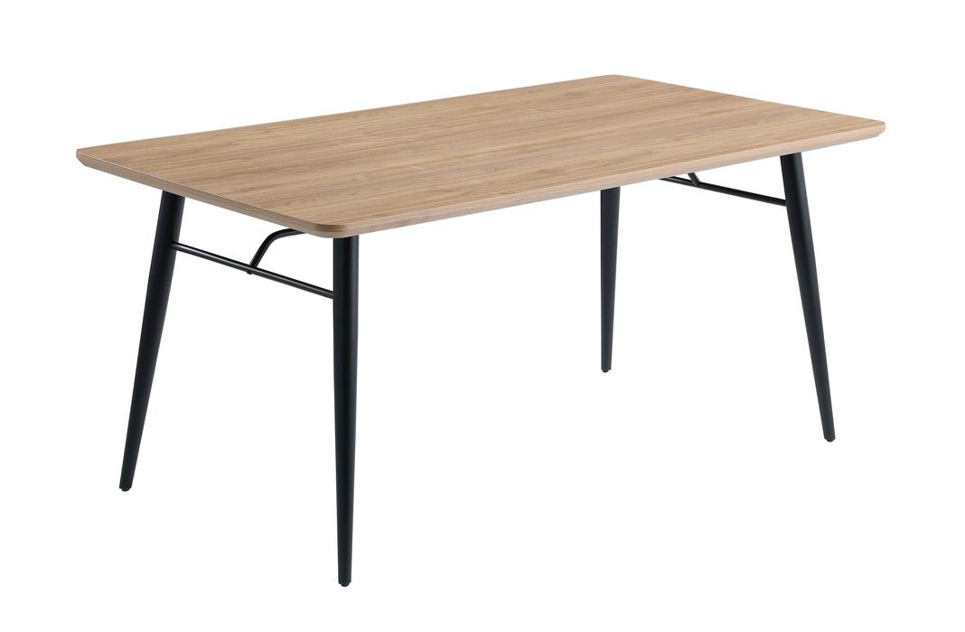 Modern 35" x 63" Wooden Table w/ Tapered Leg Base BRIDGET-DT
