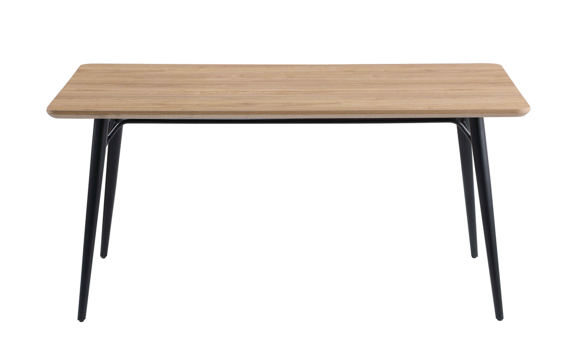 Modern 35" x 63" Wooden Table w/ Tapered Leg Base BRIDGET-DT