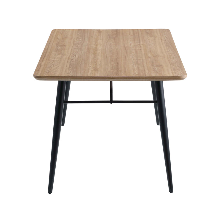 Modern 35" x 63" Wooden Table w/ Tapered Leg Base BRIDGET-DT