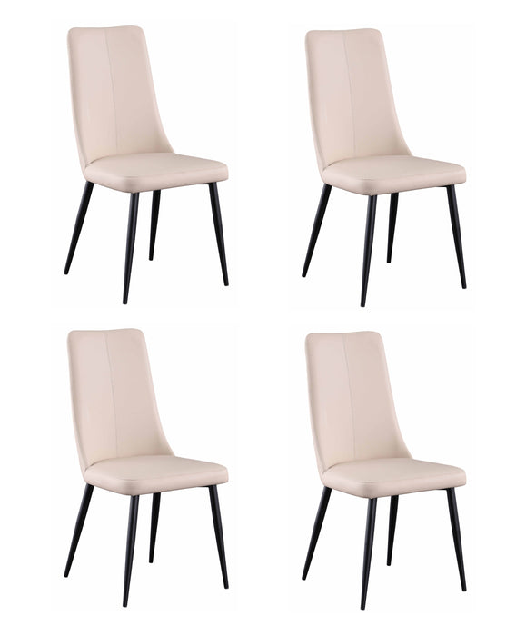 Modern Contour Tall Back Chair w/ Beige Upholstery & Tapered Legs - 4 per box BRIDGET-SC-BGE